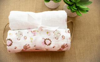 100% Cotton Muslin Baby Swaddle/Wrap and Baby Blankets