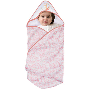 100% Cotton Interlock Baby Wrapper with Hood - 2pc Set