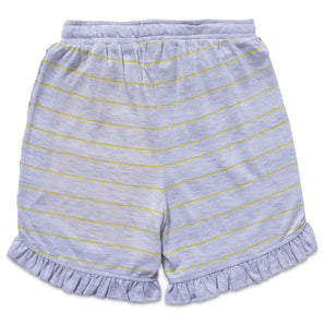 Shorts - Girls - Ruffled Hem - Grey