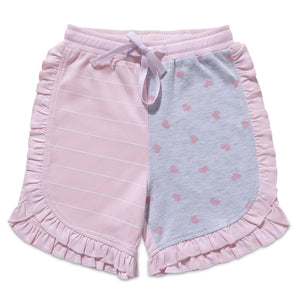 Shorts - Girls - Ruffled Hem - Pink