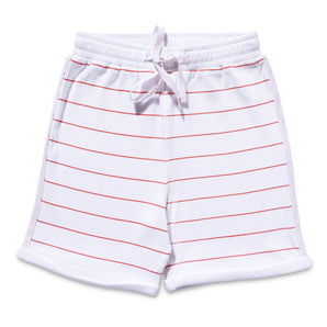 Shorts - Girls - Stripes - White