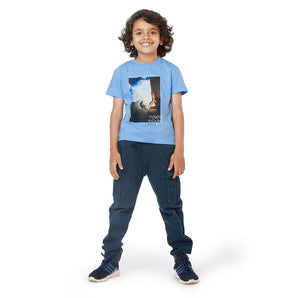 Round Neck T-Shirt Regular Fit with Cliff Clamping Print - Boys - Dutch Canal