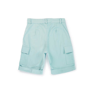 Solid Cargo Shorts - Sky Blue