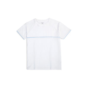 Round Neck T-Shirt Raglan Sleeve - White