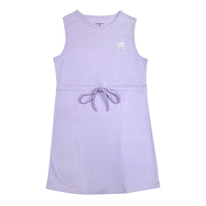 Drawstring Waist Utility Dress - Girls - Lavender