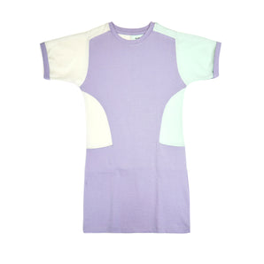 Colour Block Dress - Girls - Lavender