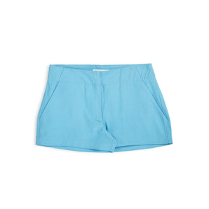 Mid-Rise Chino Shorts - Light Blue