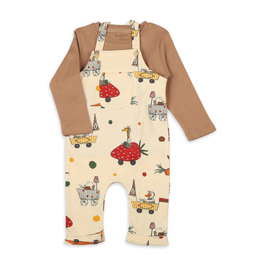 Tee With Little Champs Dungaree