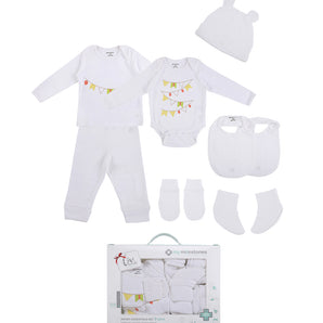 Infant Essentials Clothing Gift Set - 8pc - Full Sleeves - Boys - White