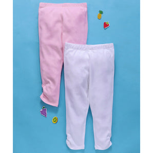 Leggings Value Set 2 pc - Girls - Pink/White