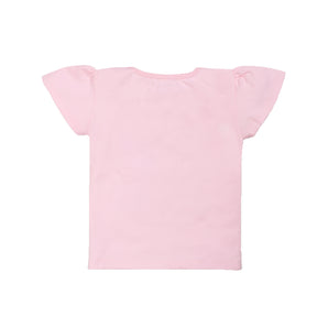 Tops Half Sleeves 2 pcs-Pink/White