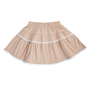 Tiered Pull-On Skirt - Maple Sugar