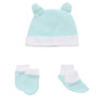 Accessories (Cap, Mittens, Booties) Gift Set 3 pcs - Girls - Aqua - MyMilestones 