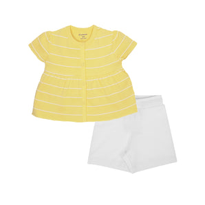 Baby Top and Bottom Set - Stripes - Girls - Yellow