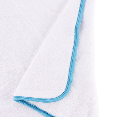 Infant Hooded Towel Wrap - Carnival Print White/Blue - MyMilestones 