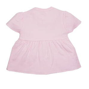 Baby Top and Bottom Set - Yoke Style - Elephant Print - Girls - Pink