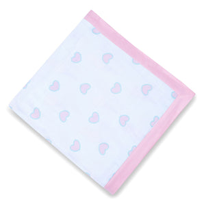 Muslin Blanket - 6 Layered - Heart/Ice-cream Print
