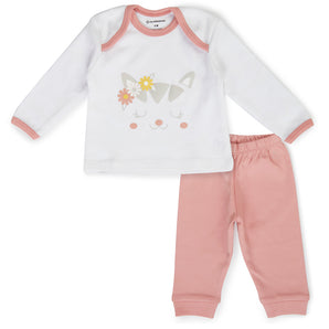 Baby Top and Bottom Set - Peach