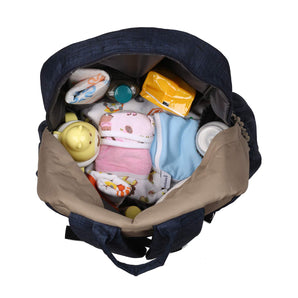 Baby Diaper Bag - Suave Backpack - Denim-Beige