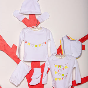 Infant Essentials Clothing Gift Set - 8pc - Full Sleeves - Boys - White