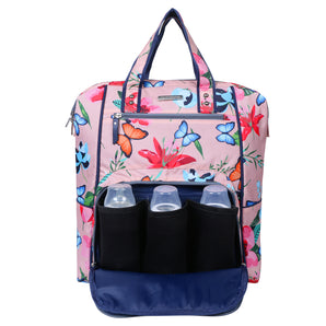 Baby Diaper Bag - Suave Backpack - Peach Floral