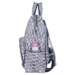 Baby Diaper Bag - Suave Backpack - Grey Mosaic