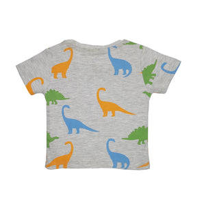 Round Neck T-shirt Dog Print/Dino/Car Print - 3 Pc Pack