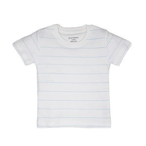 Round Neck T-Shirt - Stripes - Yellow / White / Grey - 3 Pc Pack