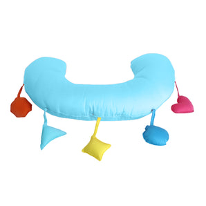 Tummy-time / Play-time Mat With Sensory Pillow - Rainbow Fish-Blue