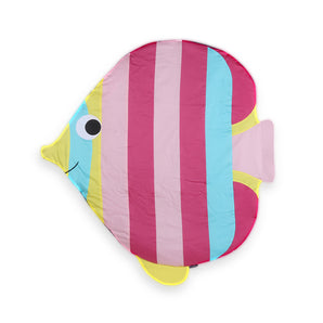 Tummy-time / Play-time Mat With Sensory Pillow - Rainbow Fish-Pink