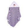 Baby Hooded Towel - Modern Stripes - Purple/White - MyMilestones 