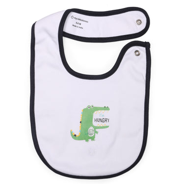 Bibs - Value Set 3 pcs - Boys - White/Baby Blue/Navy Blue - MyMilestones 