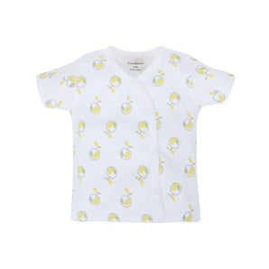 T-shirt Half Sleeves Boys White Apples / Sage Green -2Pc Pack