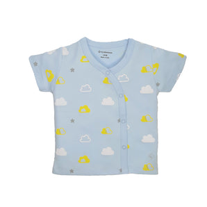 T-shirt Half Sleeves Boys Baby Blue Cloud / Baby Blue -2Pc Pack