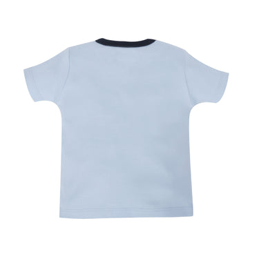 T-shirt Half Sleeves Boys Grey Yellow Raglan/ Baby Blue -2Pc Pack - MyMilestones 