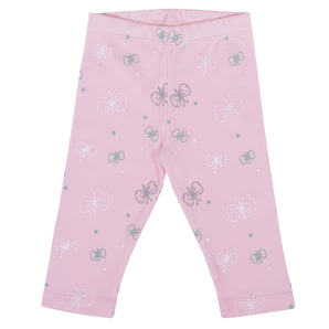 Leggings - Printed - Girls - Pink Butterfly