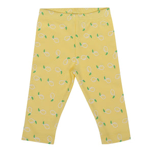 Leggings - Printed - Girls - Yellow Lemon