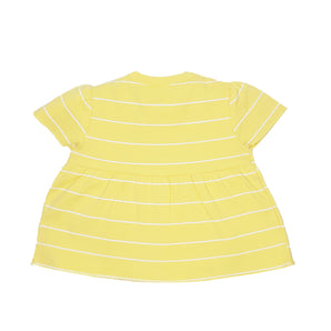 Tops Half Sleeves Girls White/Yellow - 2pc Set