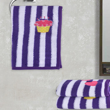 Hand Towel - Purple/White - MyMilestones 