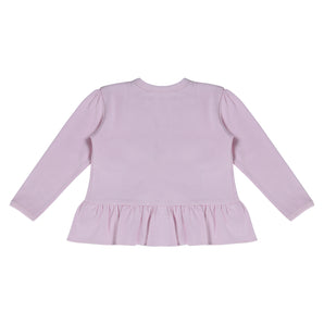 Top Full Sleeves Girls Pink/Sage Green - 2pc Set