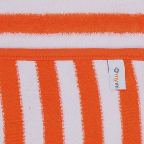 Bath Towel Modern Stripped - Orange/White