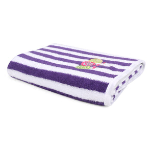 Bath Towel Modern Stripped - Purple/White